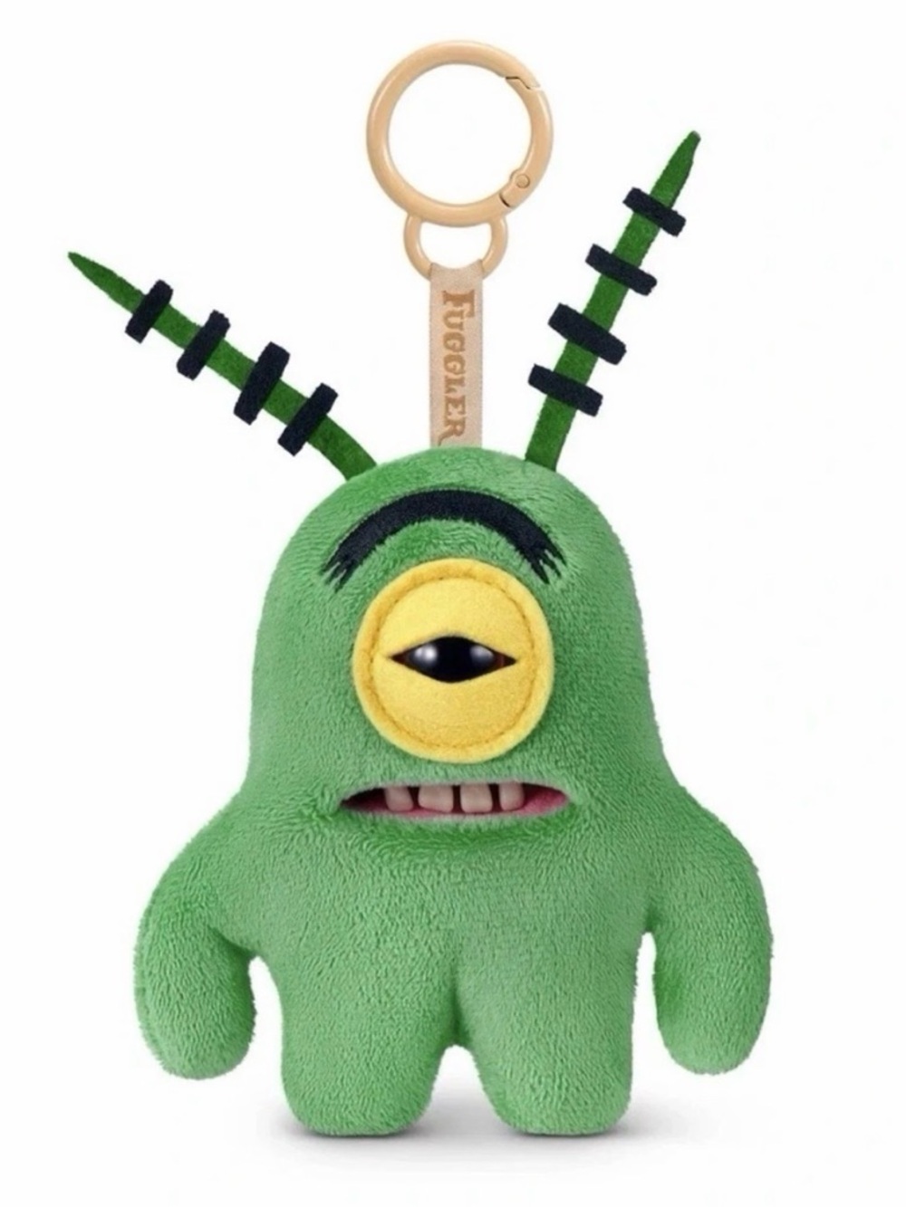 ZURU Fuggler X Spongebob Squarepants PLANKTON Plush Metal Keyring Keychain NEW